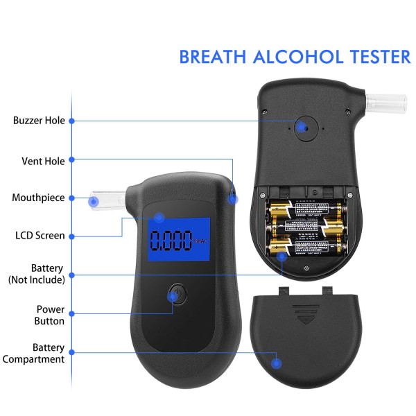 Digital Alcohol Tester with Mouthpieces